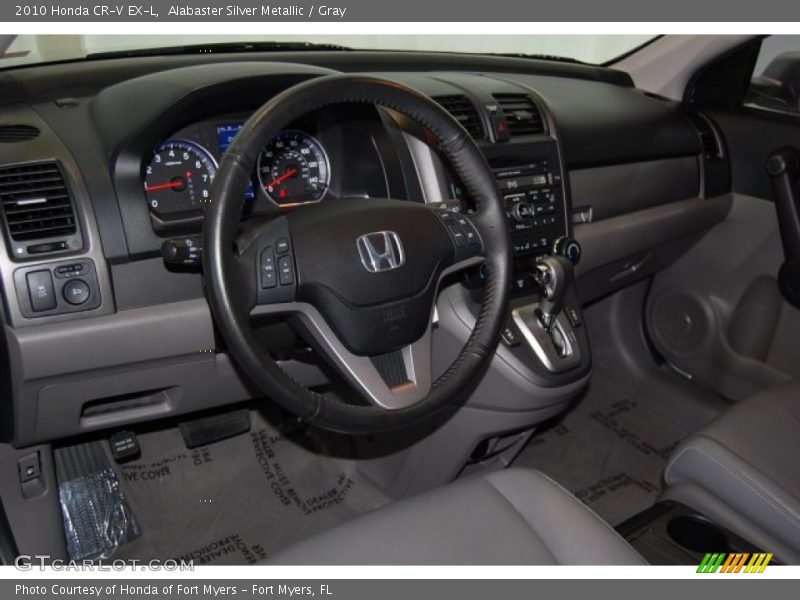 Alabaster Silver Metallic / Gray 2010 Honda CR-V EX-L