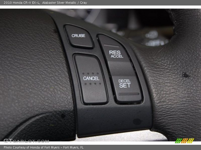 Alabaster Silver Metallic / Gray 2010 Honda CR-V EX-L