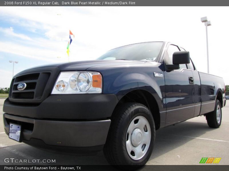 Dark Blue Pearl Metallic / Medium/Dark Flint 2008 Ford F150 XL Regular Cab