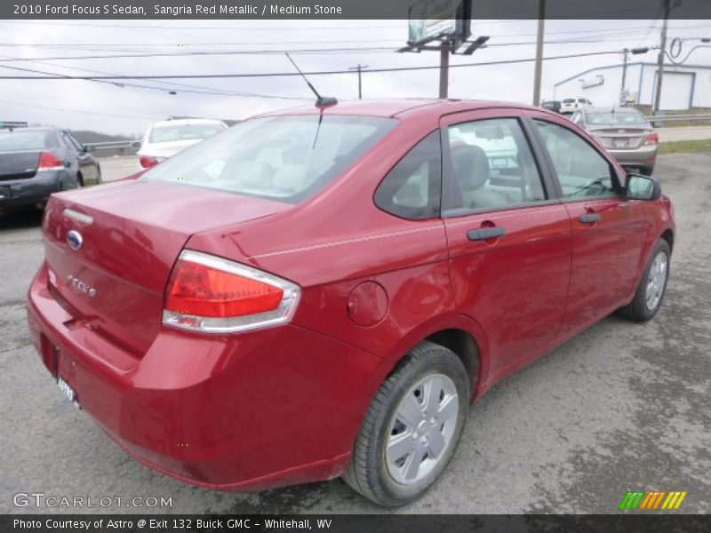 Sangria Red Metallic / Medium Stone 2010 Ford Focus S Sedan