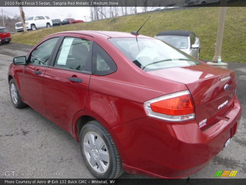 Sangria Red Metallic / Medium Stone 2010 Ford Focus S Sedan