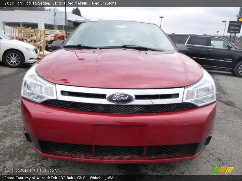 Sangria Red Metallic / Medium Stone 2010 Ford Focus S Sedan