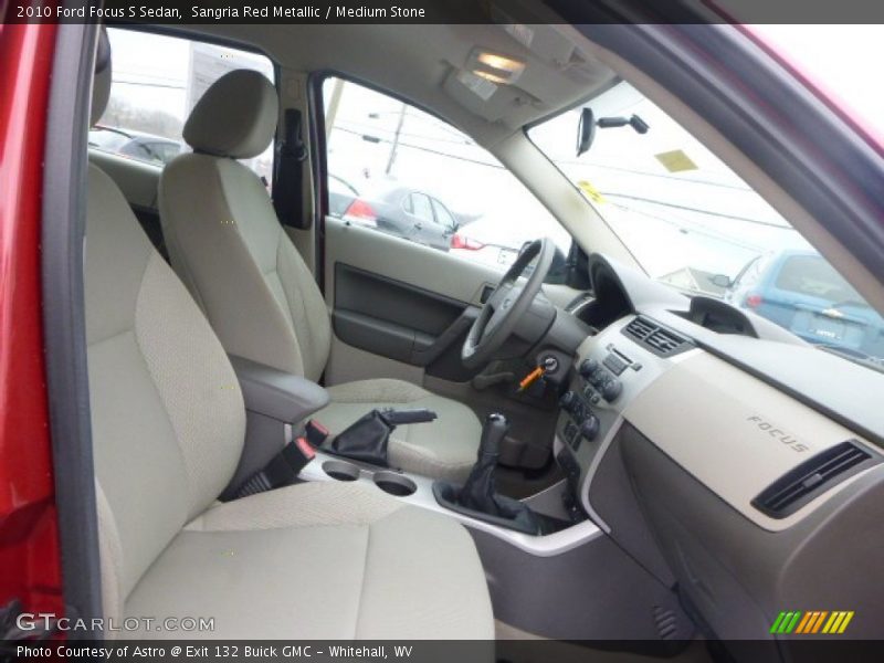 Sangria Red Metallic / Medium Stone 2010 Ford Focus S Sedan