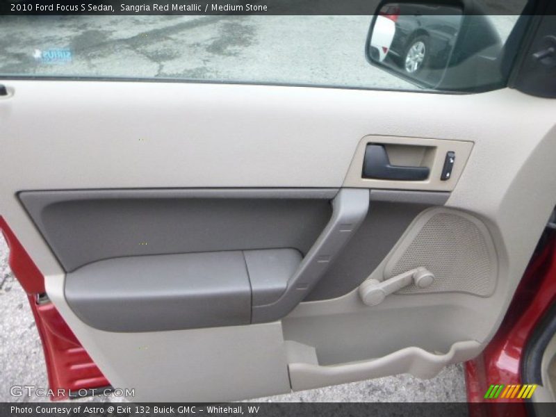 Sangria Red Metallic / Medium Stone 2010 Ford Focus S Sedan