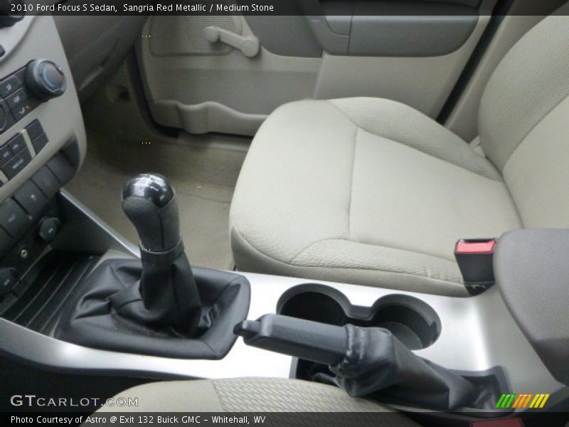 Sangria Red Metallic / Medium Stone 2010 Ford Focus S Sedan