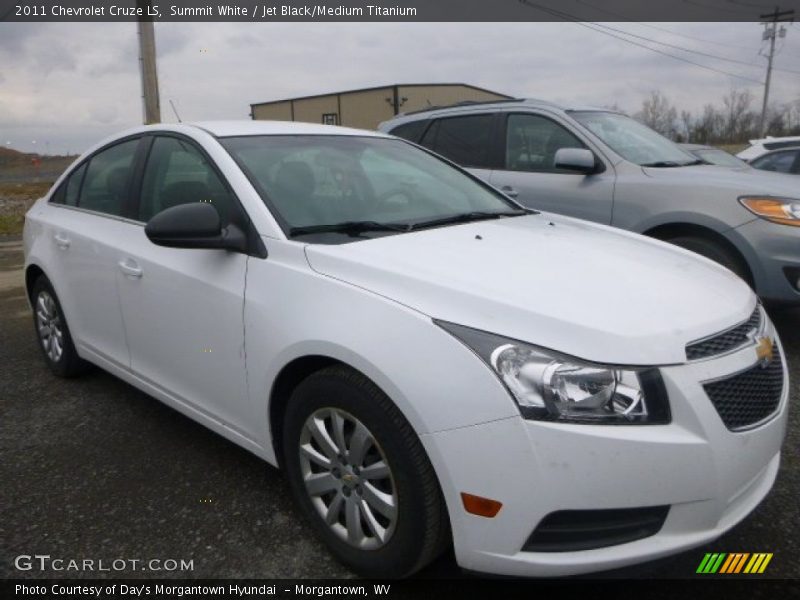 Summit White / Jet Black/Medium Titanium 2011 Chevrolet Cruze LS