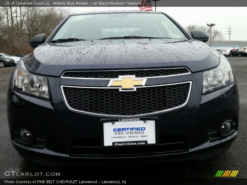 Atlantis Blue Metallic / Jet Black/Medium Titanium 2014 Chevrolet Cruze LS