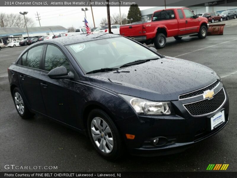Atlantis Blue Metallic / Jet Black/Medium Titanium 2014 Chevrolet Cruze LS