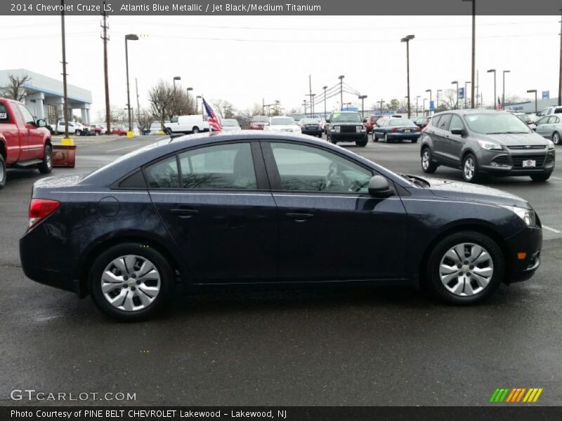 Atlantis Blue Metallic / Jet Black/Medium Titanium 2014 Chevrolet Cruze LS