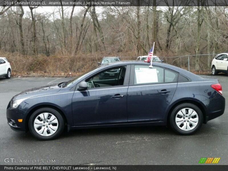 Atlantis Blue Metallic / Jet Black/Medium Titanium 2014 Chevrolet Cruze LS