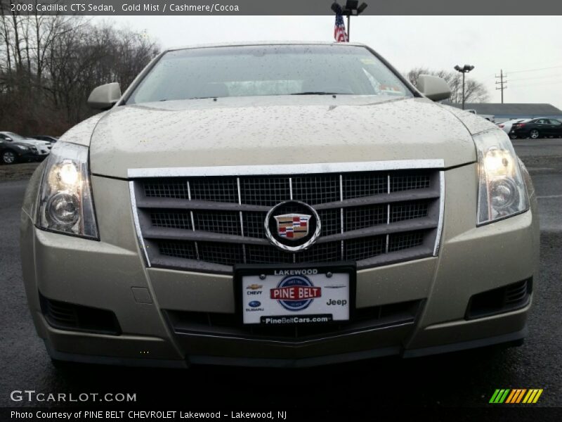 Gold Mist / Cashmere/Cocoa 2008 Cadillac CTS Sedan