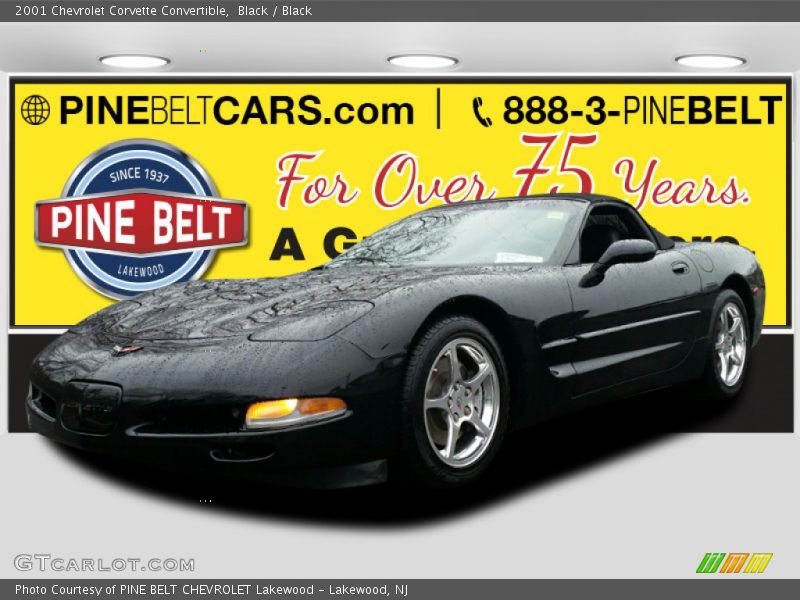 Black / Black 2001 Chevrolet Corvette Convertible