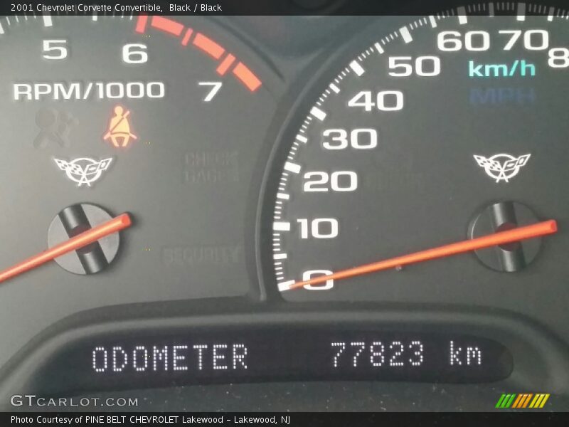 Black / Black 2001 Chevrolet Corvette Convertible