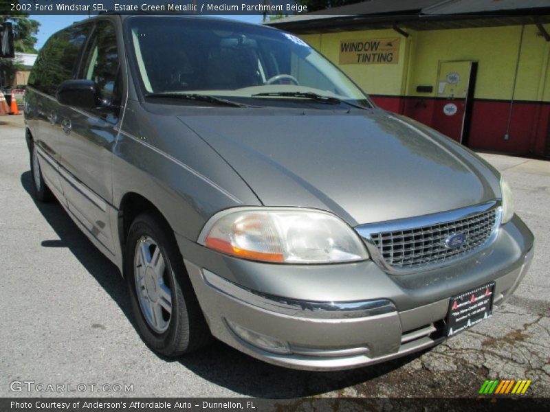 Estate Green Metallic / Medium Parchment Beige 2002 Ford Windstar SEL