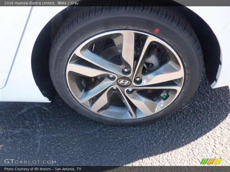 White / Gray 2016 Hyundai Elantra Limited