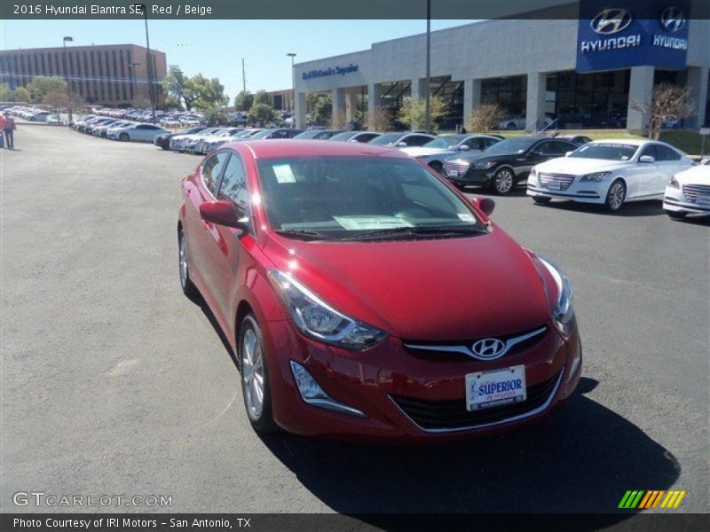 Red / Beige 2016 Hyundai Elantra SE