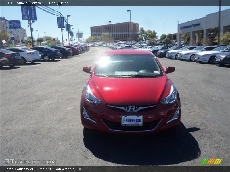 Red / Beige 2016 Hyundai Elantra SE