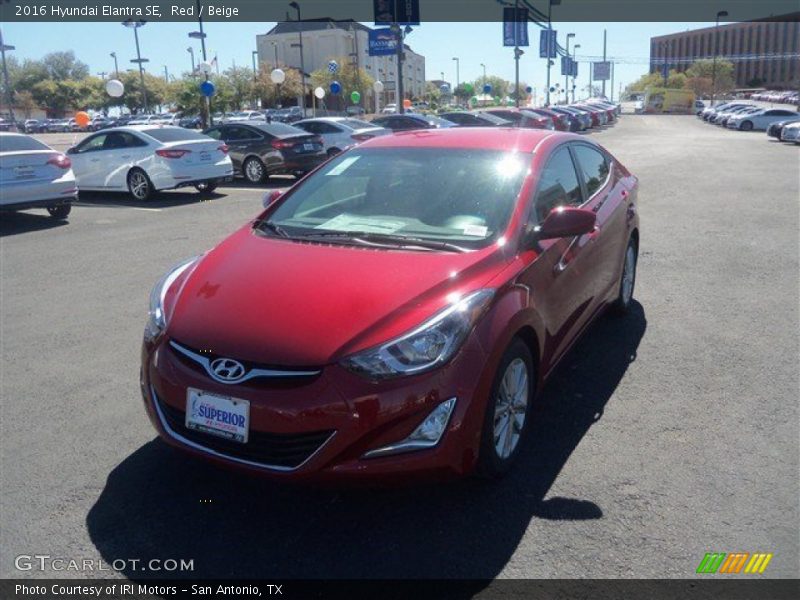 Red / Beige 2016 Hyundai Elantra SE