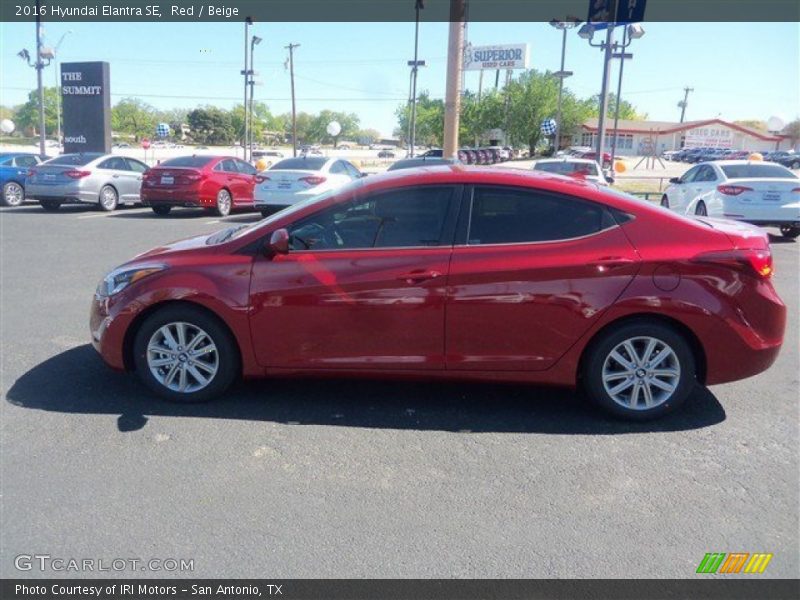 Red / Beige 2016 Hyundai Elantra SE
