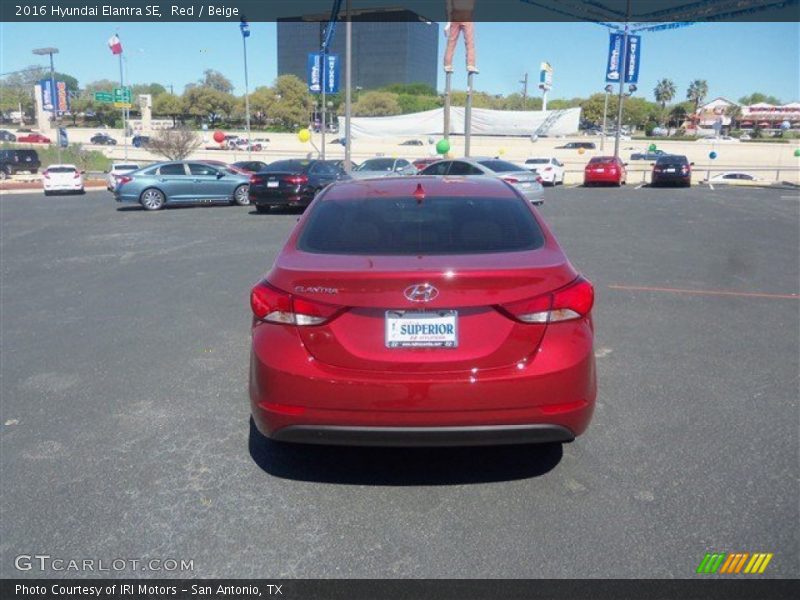 Red / Beige 2016 Hyundai Elantra SE