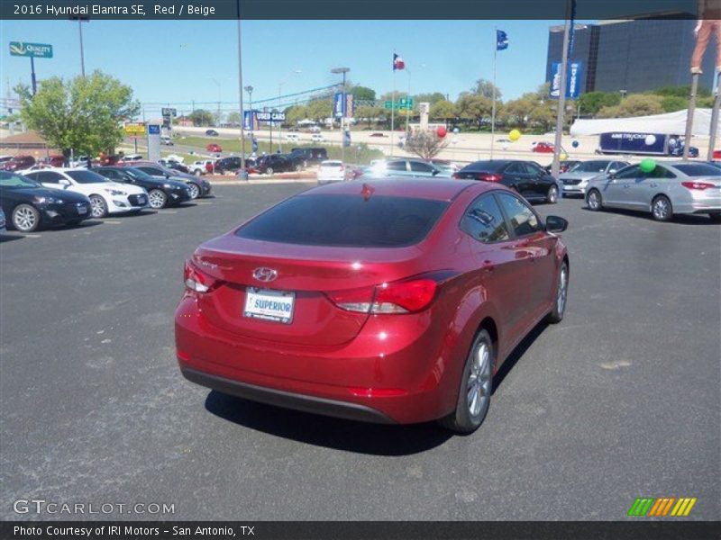 Red / Beige 2016 Hyundai Elantra SE
