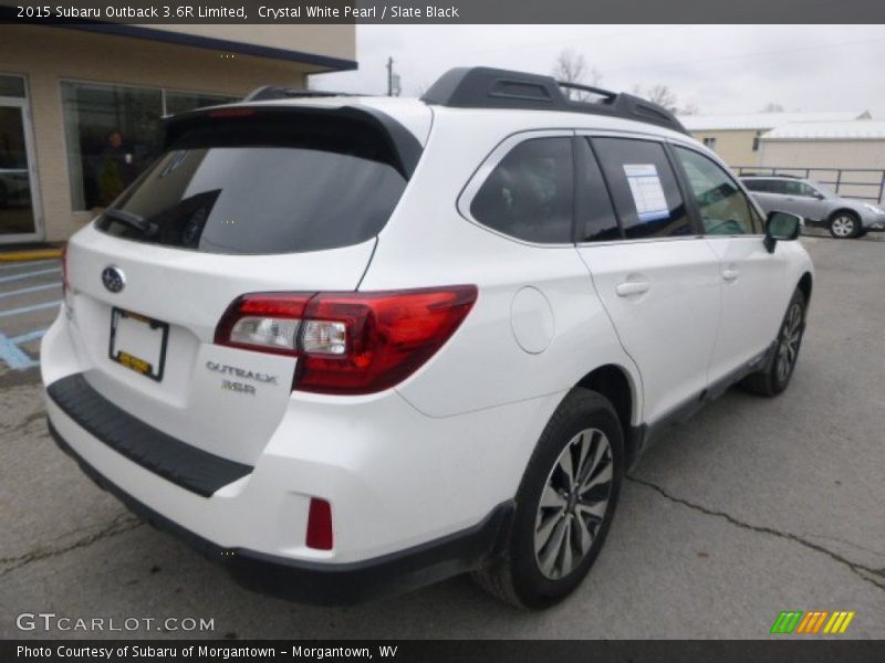 Crystal White Pearl / Slate Black 2015 Subaru Outback 3.6R Limited
