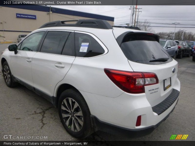 Crystal White Pearl / Slate Black 2015 Subaru Outback 3.6R Limited