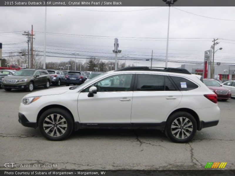 Crystal White Pearl / Slate Black 2015 Subaru Outback 3.6R Limited