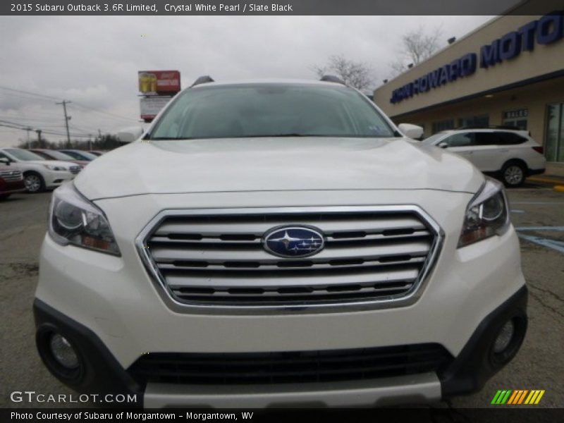 Crystal White Pearl / Slate Black 2015 Subaru Outback 3.6R Limited