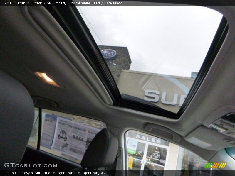 Crystal White Pearl / Slate Black 2015 Subaru Outback 3.6R Limited