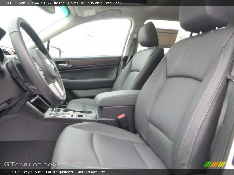 Crystal White Pearl / Slate Black 2015 Subaru Outback 3.6R Limited
