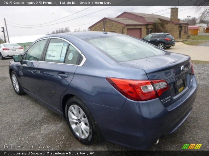 Twilight Blue Metallic / Warm Ivory 2015 Subaru Legacy 2.5i Premium