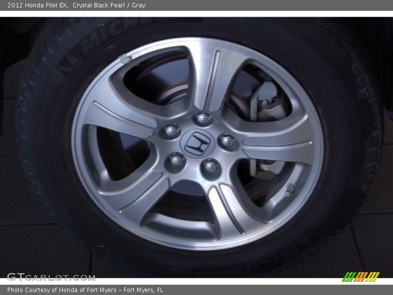 Crystal Black Pearl / Gray 2012 Honda Pilot EX