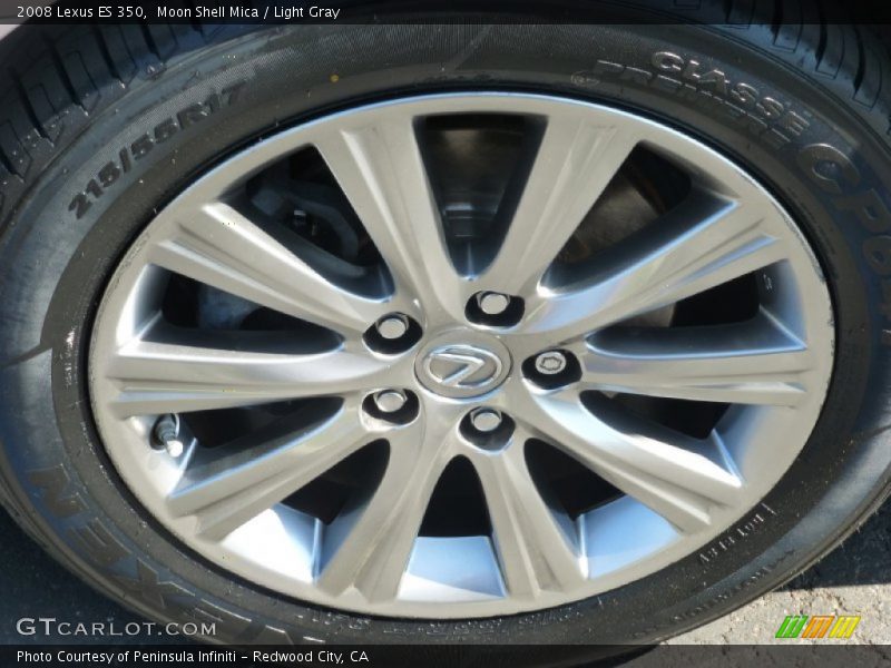 Moon Shell Mica / Light Gray 2008 Lexus ES 350