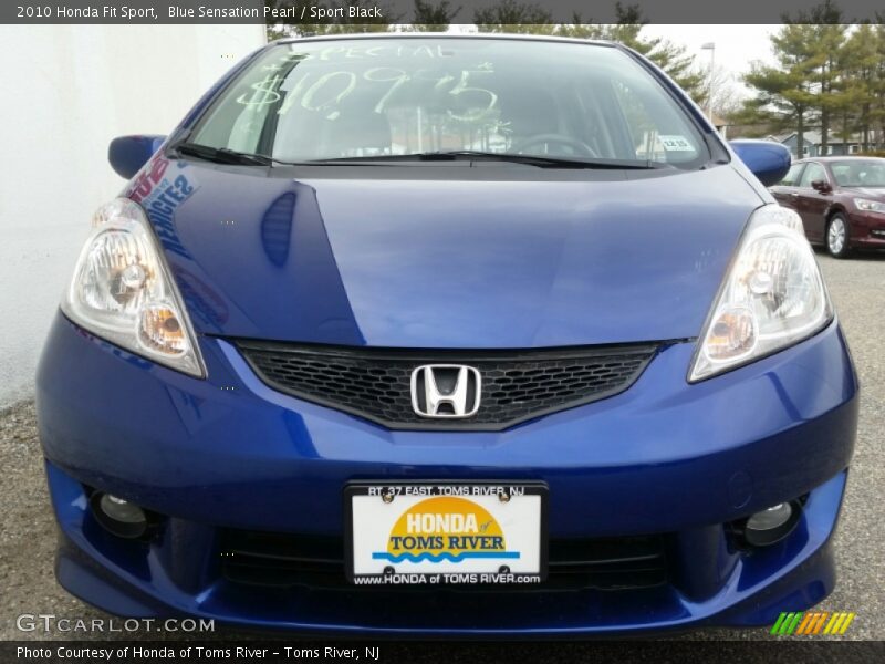 Blue Sensation Pearl / Sport Black 2010 Honda Fit Sport