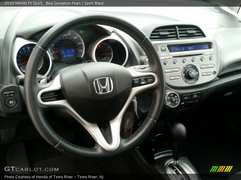 Blue Sensation Pearl / Sport Black 2010 Honda Fit Sport
