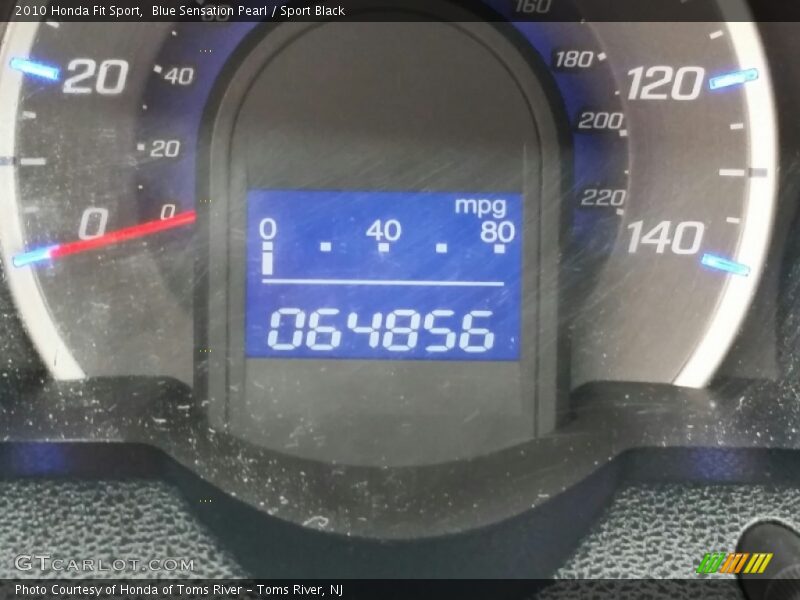 Blue Sensation Pearl / Sport Black 2010 Honda Fit Sport