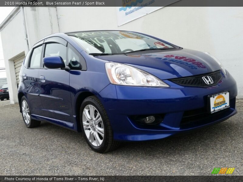Blue Sensation Pearl / Sport Black 2010 Honda Fit Sport