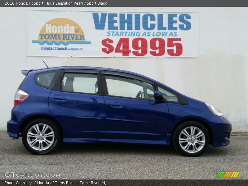 Blue Sensation Pearl / Sport Black 2010 Honda Fit Sport