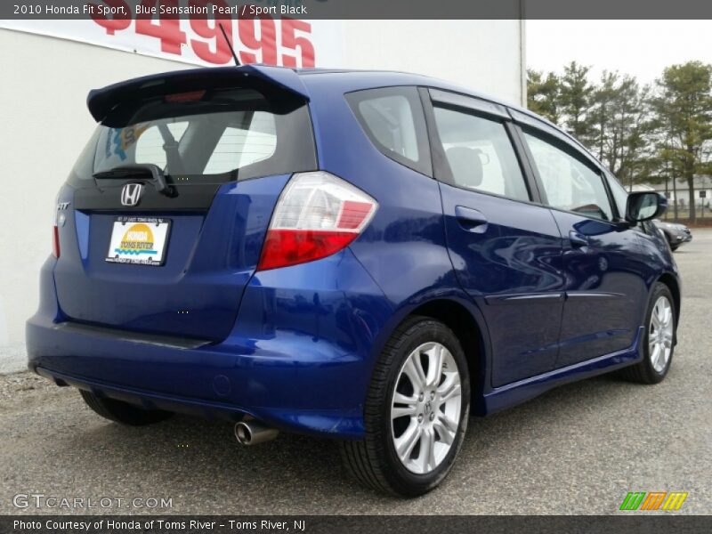 Blue Sensation Pearl / Sport Black 2010 Honda Fit Sport