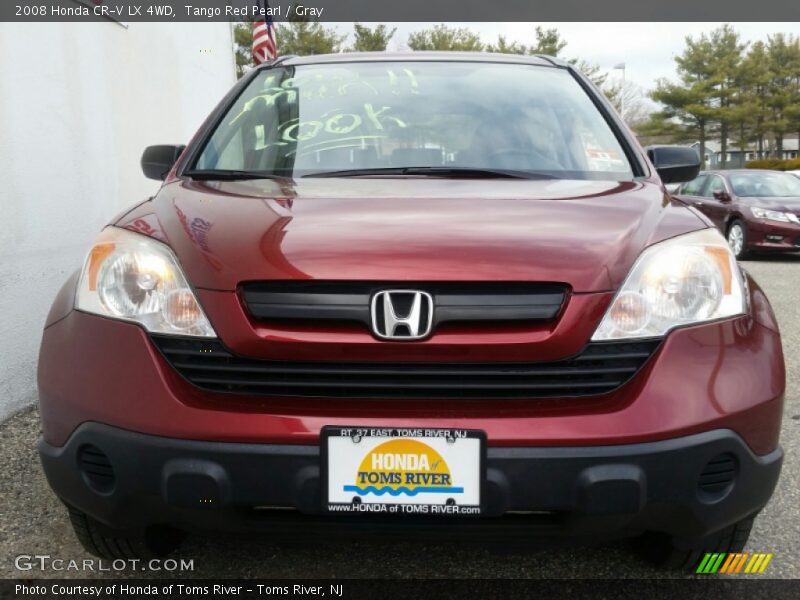 Tango Red Pearl / Gray 2008 Honda CR-V LX 4WD