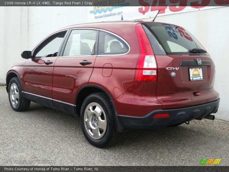 Tango Red Pearl / Gray 2008 Honda CR-V LX 4WD