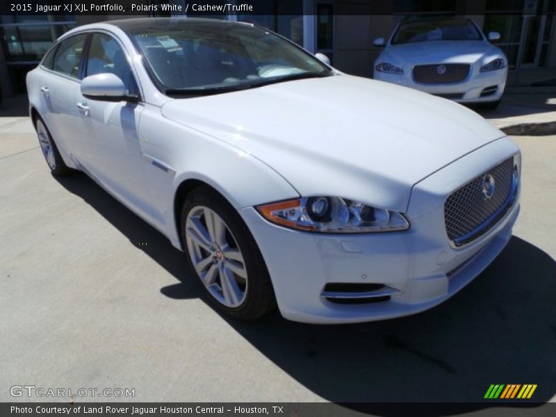 Polaris White / Cashew/Truffle 2015 Jaguar XJ XJL Portfolio