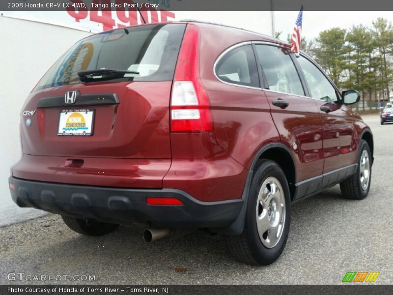 Tango Red Pearl / Gray 2008 Honda CR-V LX 4WD