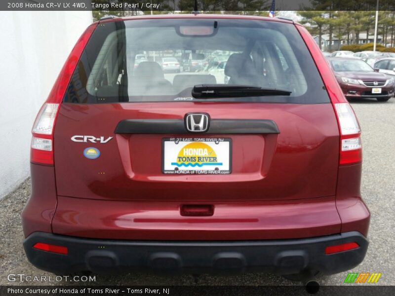 Tango Red Pearl / Gray 2008 Honda CR-V LX 4WD