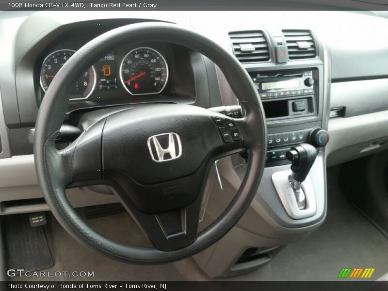 Tango Red Pearl / Gray 2008 Honda CR-V LX 4WD