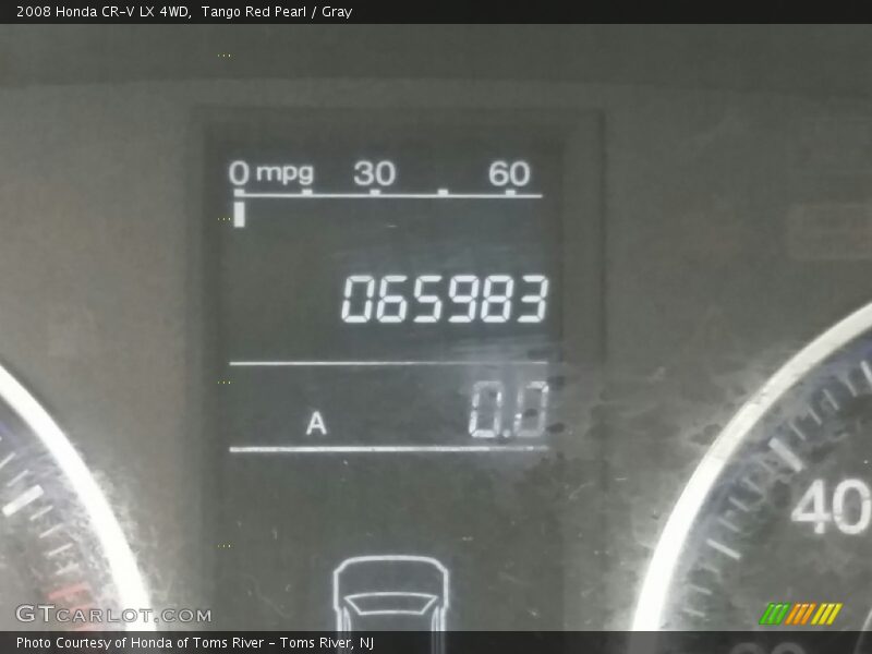 Tango Red Pearl / Gray 2008 Honda CR-V LX 4WD