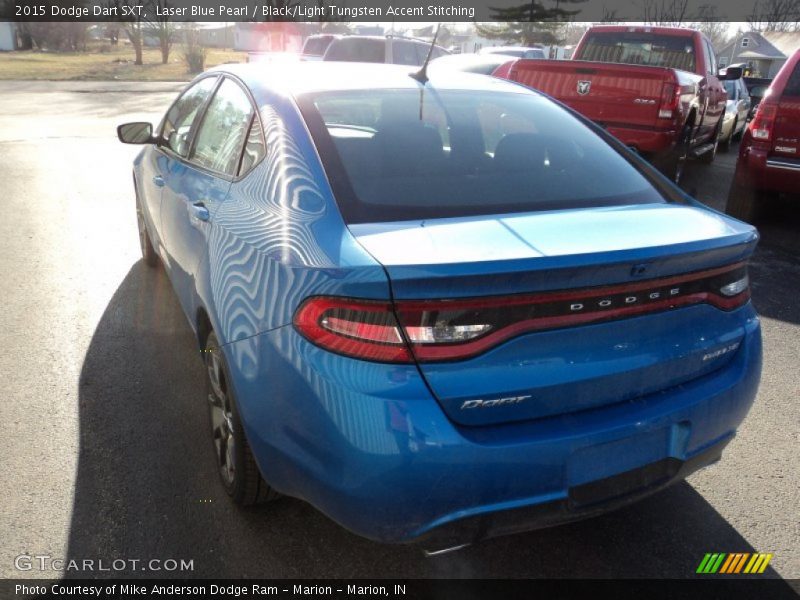 Laser Blue Pearl / Black/Light Tungsten Accent Stitching 2015 Dodge Dart SXT
