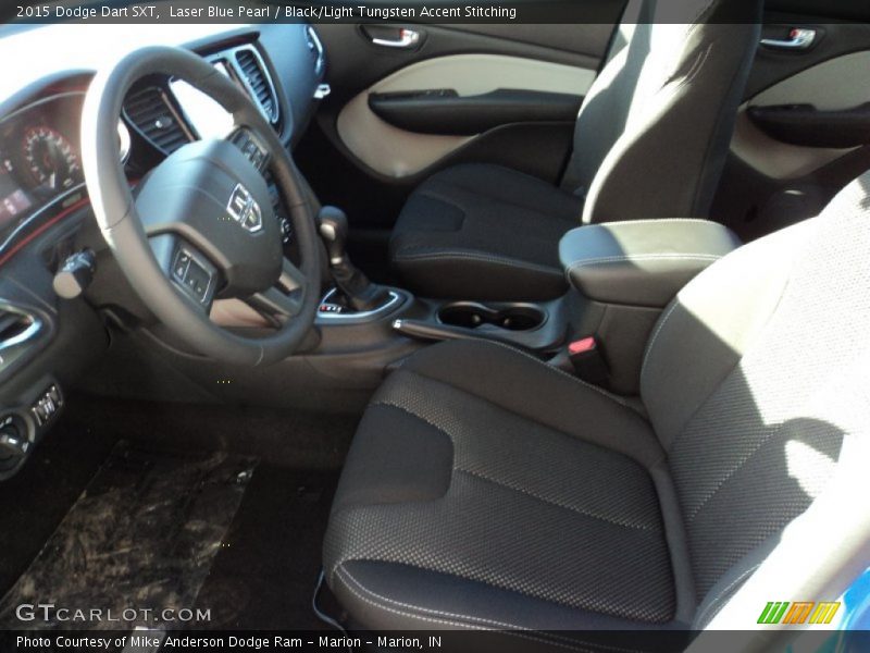 Laser Blue Pearl / Black/Light Tungsten Accent Stitching 2015 Dodge Dart SXT