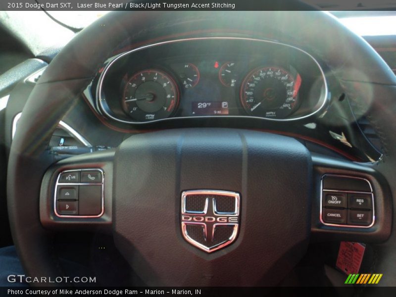 Laser Blue Pearl / Black/Light Tungsten Accent Stitching 2015 Dodge Dart SXT